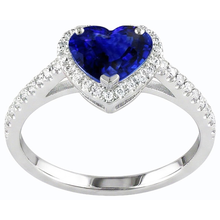 Afbeelding in Gallery-weergave laden, echte heart saffier 3.50karaat ring vooraanzicht
