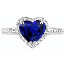 Afbeelding in Gallery-weergave laden, echte heart saffier 3.50karaat ring profielweergave
