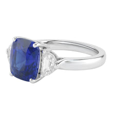 Afbeelding in Gallery-weergave laden, echte diamant 3karaat ring bovenaanzicht
