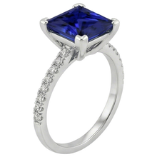 Afbeelding in Gallery-weergave laden, Natuurlijke Saffier Ring 5.50ct - Witgoud 14K
