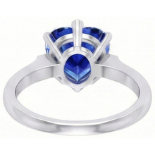 Afbeelding in Gallery-weergave laden, echte heart saffier 2karaat ring op wit

