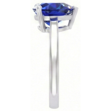 Afbeelding in Gallery-weergave laden, echte heart saffier 2karaat ring bovenaanzicht
