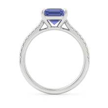 Afbeelding in Gallery-weergave laden, echte round saffier 3.50karaat ring profielweergave
