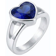 Afbeelding in Gallery-weergave laden, echte heart diamant 3karaat ring bovenaanzicht

