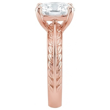 Afbeelding in Gallery-weergave laden, Gouden Solitaire Oud Geslepen Kussen Uit de Aarde Gewonnen Diamanten Ring 3.75 Karaat Sieraden
