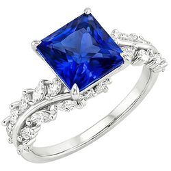Echte Saffier Ring 4 Karaat