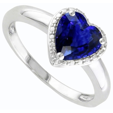 Afbeelding in Gallery-weergave laden, echte heart saffier 2.50karaat ring zijaanzicht

