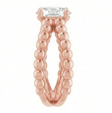 Afbeelding in Gallery-weergave laden, Gouden Solitaire Ring Old Mine Cut Natuurlijke uit de aarde gewonnen Diamant Kralen Stijl 3 Karaat

