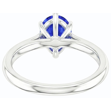 Afbeelding in Gallery-weergave laden, echte pear saffier 1.50karaat ring zijaanzicht
