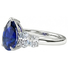 Afbeelding in Gallery-weergave laden, echte round diamant 3.50karaat ring profielweergave
