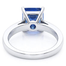 Afbeelding in Gallery-weergave laden, Gouden jubileum blauwe saffier ring 4 karaat kanaalset Natuurlijke echte diamant ( niet in het laboratorium gekweekt )en
