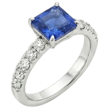 Afbeelding in Gallery-weergave laden, echte asscher diamant 2.75karaat ring vooraanzicht
