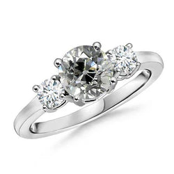 Natuurlijke Diamanten Ring 3.50ct - Witgoud 14K