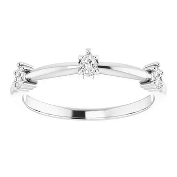 Gouden Halve Eeuwigheid Band Peer Old Cut Echt Diamond 5 Prong Set 2,25 Karaat