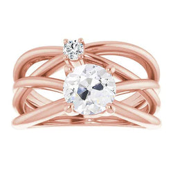 Natuurlijke Diamanten Ring 2.50ct - Roségoud 14K