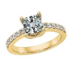 Natuurlijke Diamanten Ring 4.50ct - Geelgoud 14K