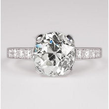 Afbeelding in Gallery-weergave laden, Gouden Trouwring Oude Mijn Geslepen ronde Echt Diamanten 2,50 Karaat

