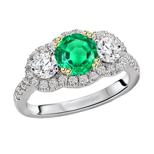 Afbeelding in Gallery-weergave laden, Premium Fijne Smaragd Edelsteen Ring 2,50 karaat – hoofdaanzicht
