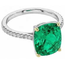 Afbeelding in Gallery-weergave laden, Elegant Edelsteen Ring 4 karaat – hoekaanzicht
