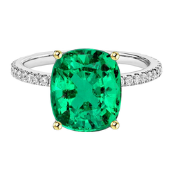 Elegant Colombiaanse Smaragd Edelsteen Ring 4 karaat