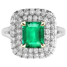 Afbeelding in Gallery-weergave laden, Elegant Gekleurde Steen Ring 2 karaat – vooraanzicht
