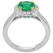 Afbeelding in Gallery-weergave laden, Premium Colombiaanse Smaragd Edelsteen Ring 2,50 karaat – hoekaanzicht
