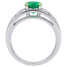 Afbeelding in Gallery-weergave laden, Luxe Gekleurde Steen Ring 2 karaat – bovenaanzicht
