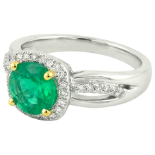 Afbeelding in Gallery-weergave laden, Luxe Sieraadsteen Ring 2 karaat – hoekaanzicht
