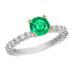 Colombiaanse Smaragd GIA Gekeurd Gekleurde Steen Ring 2,50