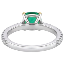 Afbeelding in Gallery-weergave laden, Elegant Fijne Smaragd Edelsteen Ring 3 karaat – achteraanzicht
