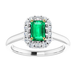 Schitterend Gekleurde Steen Ring met GIA Gekeurd Smaragd – 2
