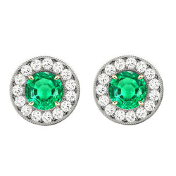 GIA Gekeurd Colombiaanse Smaragd Gemstone Earring 2 karaat – 14