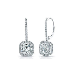 Griffen Set 4,90 Karaat Echt Diamanten Dames Bungel Oorbellen Wit Goud 14K