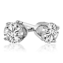 Afbeelding in Gallery-weergave laden, GIA-gecertificeerd Echte Griffen Set Ronde Geslepen Echt Diamanten 2,40 Ct Dames Oorknopjes Wit Goud
