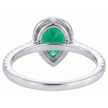 Afbeelding in Gallery-weergave laden, Natuurlijke, Echte (Niet Labgekweekt) Peervormige Groene Smaragd GIA Edelsteen Ring Witgoud 14K 5.35 Karaat
