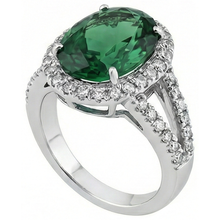 Afbeelding in Gallery-weergave laden, Groente Smaragdgroene Cocktail Ring
