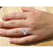 Afbeelding in Gallery-weergave laden, Grote 3.01 karaat diamanten solitaire ring bezel instelling wit goud 14k
