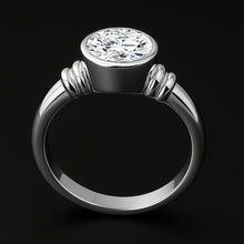 Afbeelding in Gallery-weergave laden, Grote 3.01 karaat diamanten solitaire ring bezel instelling wit goud 14k
