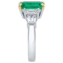 Afbeelding in Gallery-weergave laden, Grote Groene Smaragd Edelsteen Ring Natuurlijke Aarde Gedolven Diamant Dames Sieraden
