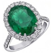 Afbeelding in Gallery-weergave laden, echte round smaragd 4.25karaat ring close-up detail
