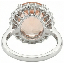 Afbeelding in Gallery-weergave laden, Grote Morganiet met kleine Natuurlijke echte diamanten ( niet in een laboratorium gekweekt ) 18.50 ct. Ring Nieuw Wit Goud 14K

