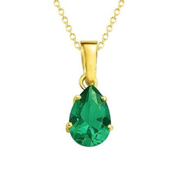 Natuurlijke Smaragd Hanger 13ct - Geelgoud 14K