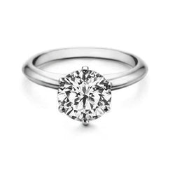 Grote Sprankelende Solitaire 2,50 Ct Echt Diamanten Trouwring