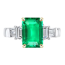 Afbeelding in Gallery-weergave laden, Grote Groene Smaragd Edelsteen Ring Natuurlijke Aarde Gedolven Diamant Dames Sieraden
