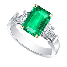 Afbeelding in Gallery-weergave laden, Grote Groene Smaragd Edelsteen Ring Natuurlijke Aarde Gedolven Diamant Dames Sieraden
