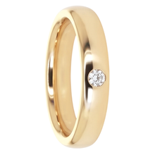 Afbeelding in Gallery-weergave laden, Gypsy Echt Diamanten Band 0,25 Karaat Geelgouden 14K Herenring
