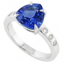 Afbeelding in Gallery-weergave laden, Gypsy Edelsteen Sieraden Biljoen Saffier Ring Flush Instelling 2 Karaat
