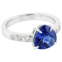 Afbeelding in Gallery-weergave laden, Gypsy Edelsteen Sieraden Biljoen Saffier Ring Flush Instelling 2 Karaat
