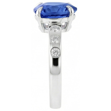 Afbeelding in Gallery-weergave laden, Gypsy Edelsteen Sieraden Biljoen Saffier Ring Flush Instelling 2 Karaat
