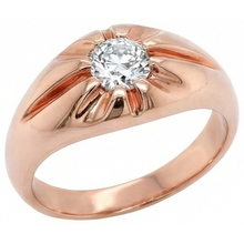 Afbeelding in Gallery-weergave laden, Gypsy Rose Gold Solitaire Ronde Old Mine Cut Echt Diamond Ring 1 Karaat
